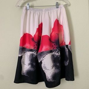 Polyester flower skort
